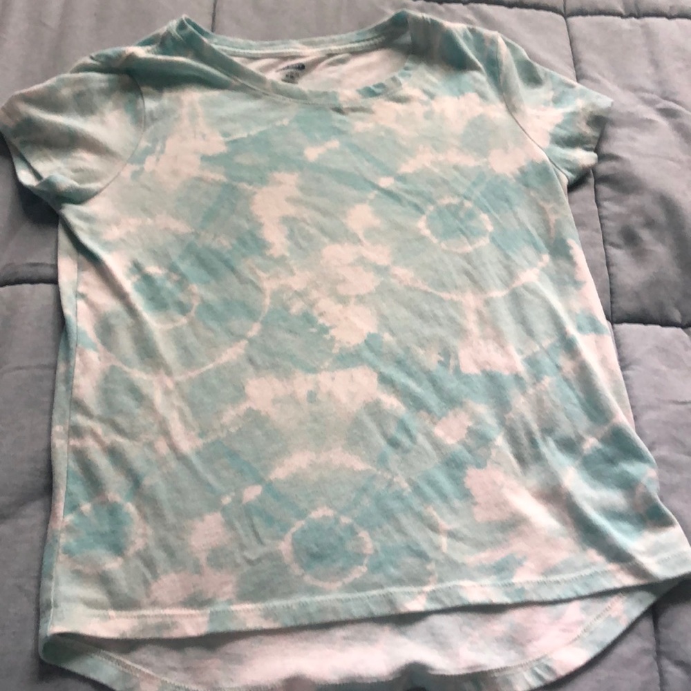 Girls blue tie dye tee shirt